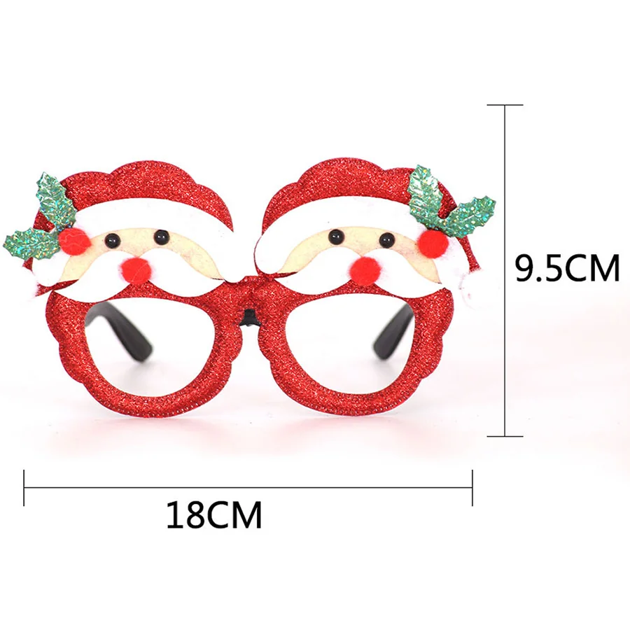 03 2pcs Christmas Decorations Adult Children Toys Santa Claus Snowman Antler Glasses Christmas Decorative Glasses Xmas Party Favors - Цвет: 03