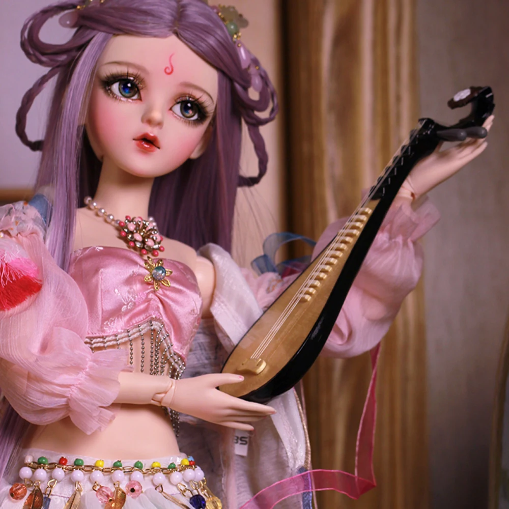 EVA BJD 1/3 цветок фиолетовый красота ручной работы макияж 24 дюйма 60 см+ стеклянные глаза+ аксессуары парики одежда обувь полный набор подарок