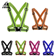 FDBRO жилет безопасности высокая видимость унисекс Открытый светоотражающий эластичный жилет безопасности подходит для бега Велоспорт Спортивная одежда