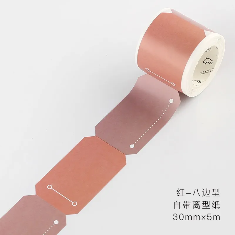 Hongbabianxing30mm 10 шт/1 лот клейкая лента из рисовой бумаги серии останова декоративная клейкая Скрапбукинг DIY Бумага японские наклейки 5 м - Цвет: Hongbabianxing30mm