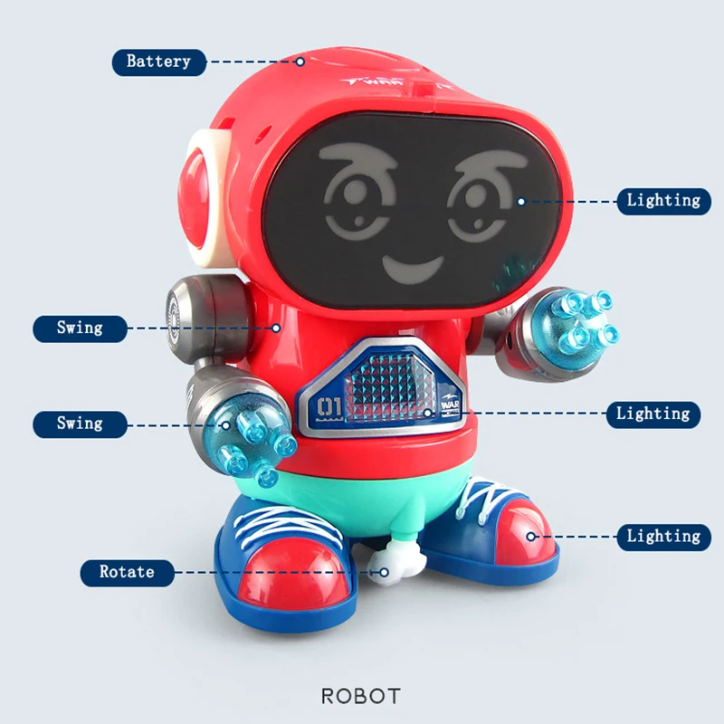 Children Electric Dancing Robots For Kids Toy Rock Light Music Early Education Walking Boys Girls Babys Toddlers robot dance toys robot toy remote control robot toy