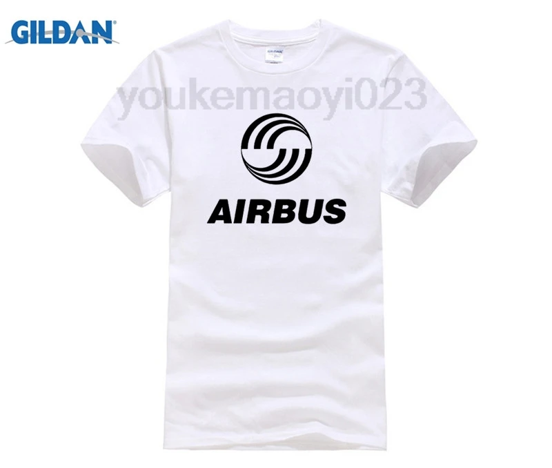 AIRBUS авиационный самолет футболка хлопок лайкра Топ Новое поступление Модная