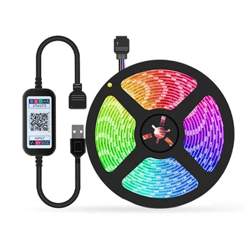 

USB SMD 5050 LED RGB Strip Light Practical Multi-functional Durable Color Change TV Background Bluetooth Tape Lamp Decorations