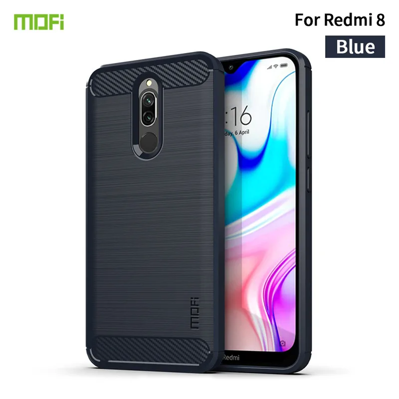 Новинка, чехол для Xiaomi Redmi 8, чехол MOFI, TPU, чехол s для Xiaomi Redmi 8, мягкая задняя крышка из ТПУ для Xiaomi Redmi 8 - Цвет: dark blue case