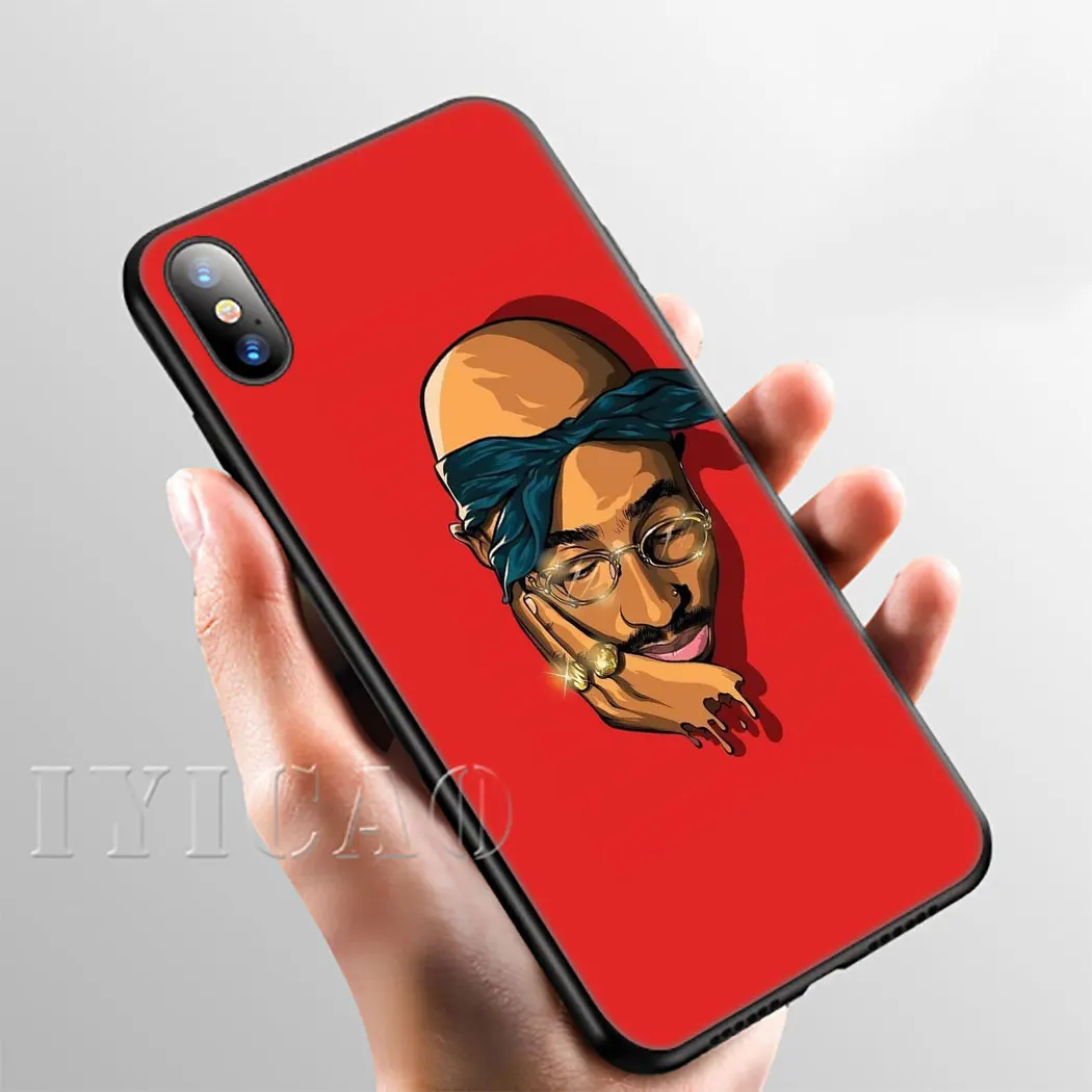 IYICAO хип-хоп певица 2Pac Тупак Мягкий силиконовый чехол для iPhone 11 Pro Max XR X XS Max 6 6S 7 8 Plus 5 5S SE чехол для телефона
