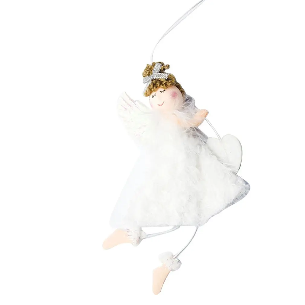Christmas Decoration Christmas Decoration Plush Angel Pendant Fabric Plush Christmas Doll Christmas Pendant Christmas Pendant
