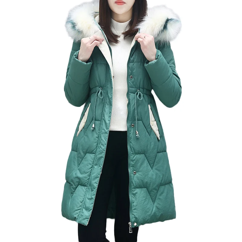 ##BUY Plus size 2019 New Fashion Winter Women Long Jacket Thickening Parkas Female Warm Winter Coat Fur collar Hooded Women Outerwear