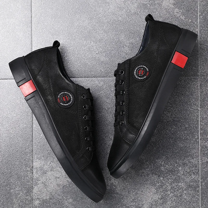 

MEN'S SHOES 2018 New Style Korean-style Versatile Trend Large Size MEN'S SHOES Casual Leather Shoes Winter Genuine Leather Shoes