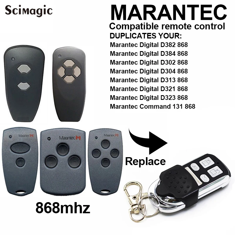Hormann Marantec 868 гаражный дверной пульт дистанционного управления Дубликатор ключей пульт Marantec Digital D302 D382 D384 D304 дистанционного гаражные ворота управления