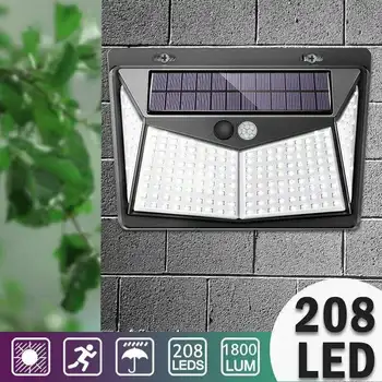 

Outdoor Lights Solar Powered LED Wall Lamp Porch Lights Night Sensor Control PIR Motion Sensor Solar Lamp Garden Lights