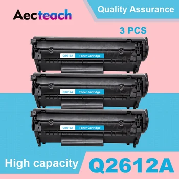 

Aecteach 3 PCS compatible Q2612A q2612 2612a 12a 2612 Toner Cartridge for HP LaserJet LJ 1010 1020 1015 1012 3015 3020 3030 3050