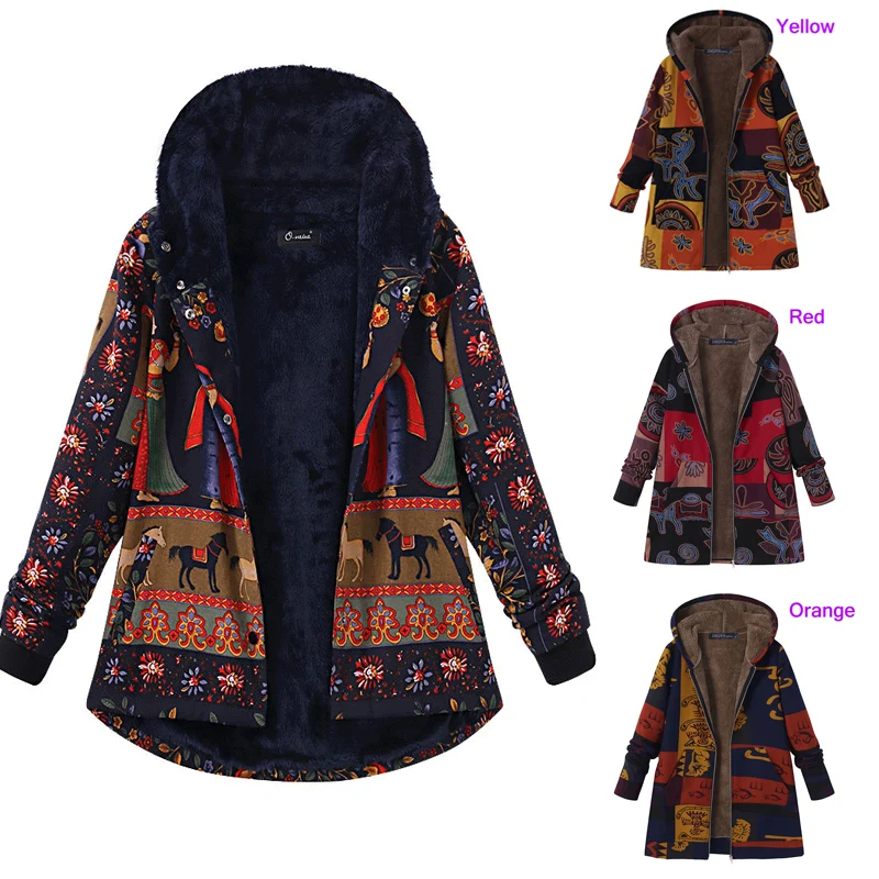 Achat Hiver chaud polaire manteaux femmes vestes grande taille Femme fausse fourrure doublure Parkas femmes décontracté solide vêtements d extérieur à capuche Zip Up Top 5XL