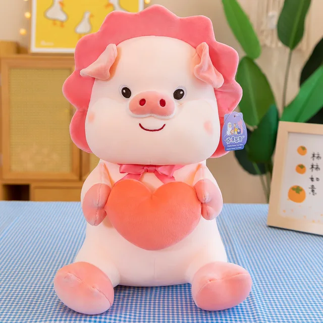 Piggy Doll Hugs Love Warm Color Cute Soft Pig Plush Doll Soothing Gift Decoration Ornaments for Friends Confess Holiday Surprise 6
