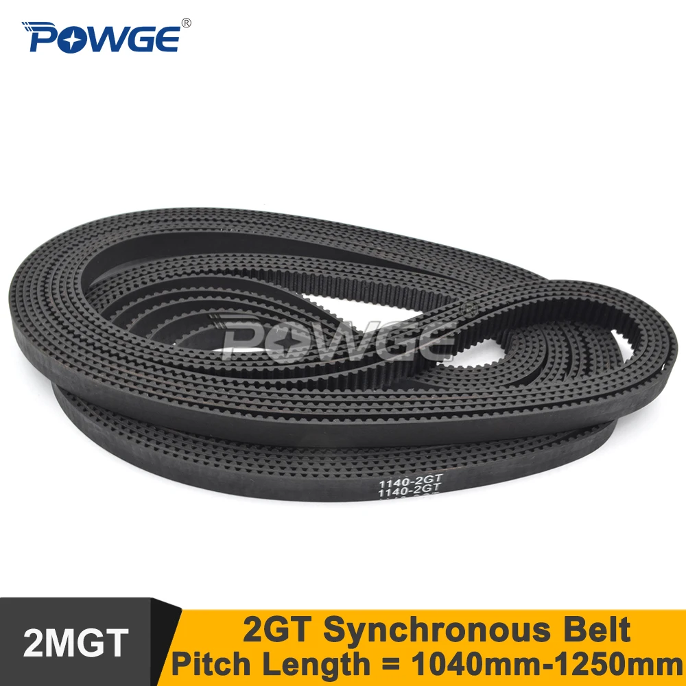 POWGE периметр 1040 1100 1140 1164 1180 1220 1240 1250 2GT ремня Ширина = 3/6/9/15 мм GT2 синхронного ремня 1220-2GT 1100-2GT
