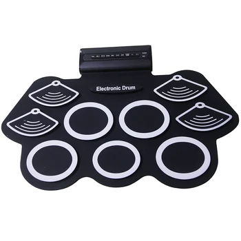 

9 Pads Silicone Hand Roll Drum Portable Electronic Drum (Connectable Sound) For Children Kids Play Game Education Birthday Gift