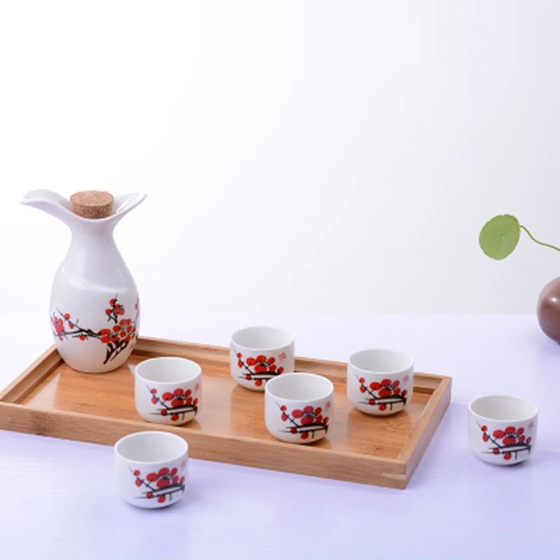 1Pot 6cup винтажный керамический горшок набор чашек японский стиль хип колбы для дома, кухни, офиса - Цвет: Style 10