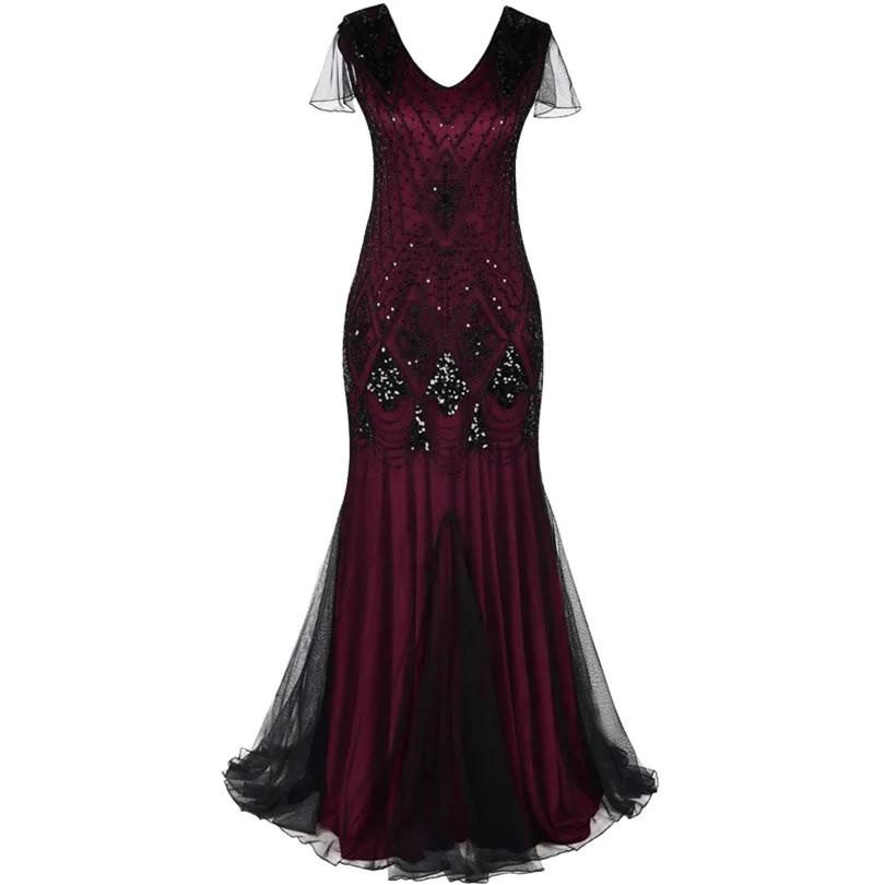 Mermiad платье с глубоким вырезом Vestidos De Noche бордовое женское длинное платье вечернее Элегантное Длинное Платье