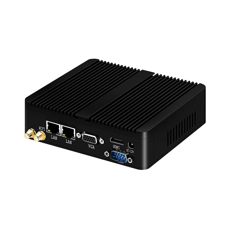 Безвентиляторный мини ПК Pentium J2900 четырехъядерный двойной LAN 2* COM Windows 7 Wifi HDMI бытовой ПК HTPC ТВ коробка Мини компьютер