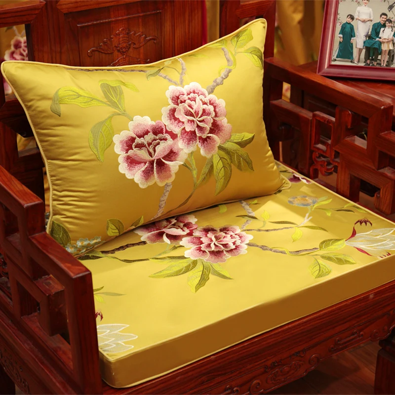 DUNXDECO Cushion Cover Decorative Pillow Case Vintage Chinese