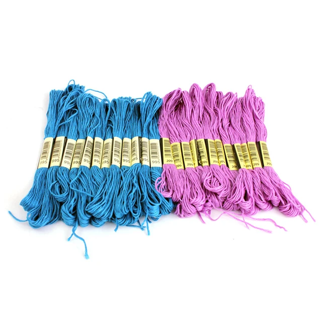 24 Pieces Metallic Embroidery Floss Multicolor Embroidery Skein