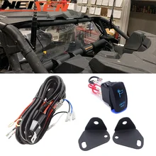 

Whip Flag Light Rear Upper B-Pillar Mount Switch Wiring Harness For 2017-2021 Can-Am Maverick X3 & X3 Max UTV Accessories