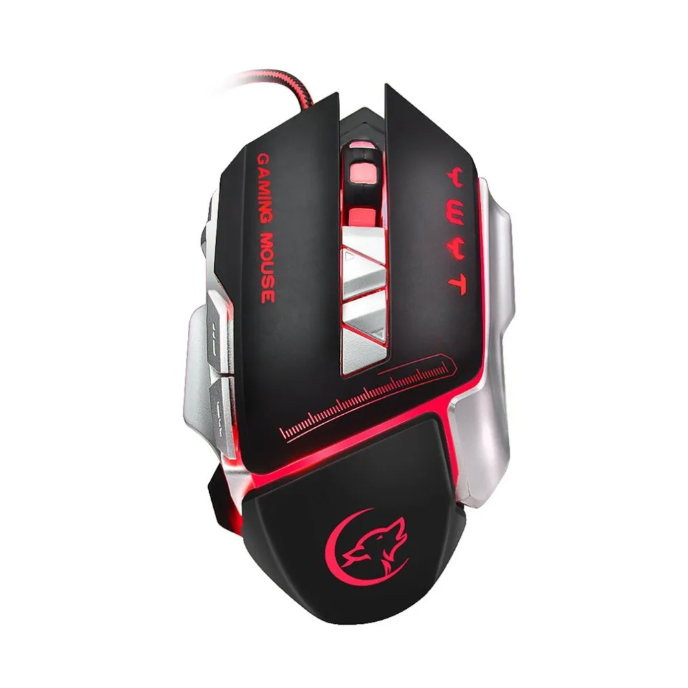 

3200DPI Adjustable USB Wired Gaming Mouse 8 Buttons LED Breathable Light Optical Mouse for PC Laptop Computer For Pro Gamer