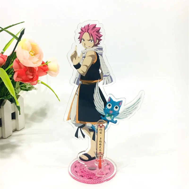 Аниме «FAIRY TAIL», «Нацу Люси Эрза серый Венди акриловая подставка Рисунок Хэллоуин Косплэй настольная подставка в виде фигурки Подарочный аксессуар для автомобиля - Цвет: B