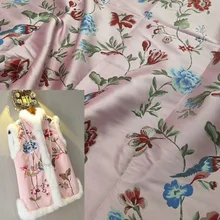 5 ярдов Горячая Пряжа-окрашенная полиэстер цветок жаккардовая ткань парча кружева жаккардовая ткань с вышивкой кружевная ткань