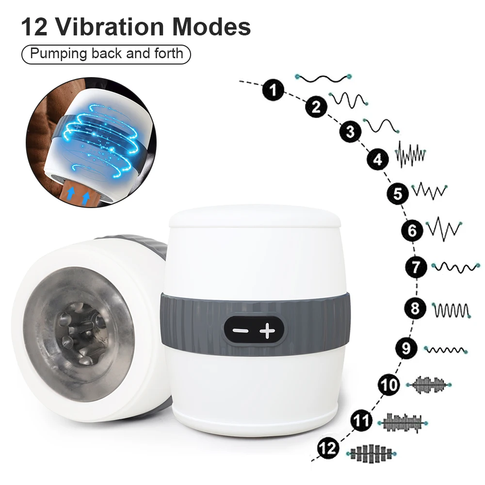 Multi-Frequency Vibration Male Masturbation Cup Vagina Anal Masturbator Real Blowjob Pussy Stimulator