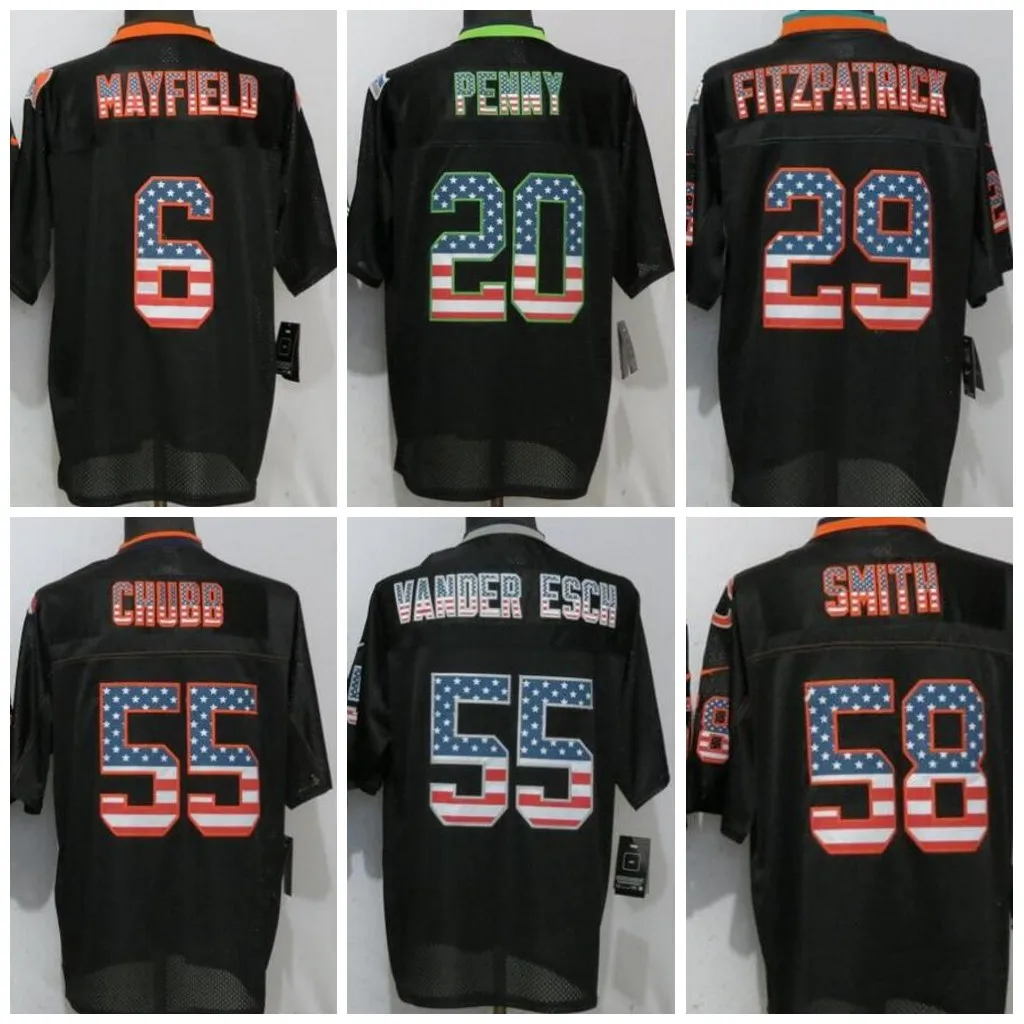 A+++ Качественная мужская майка для взрослых 6 Mayfield 20 Penny 55 Chubb 55 Vander esch 29 Fitzpatrick 58 Smith