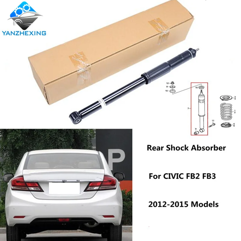 Авто Задний амортизатор в сборе для HONDA CIVIC FB2 FB3 2012 2013 седан 1.8L 2.0L OE#52610-TS6-H01 левый = Правый