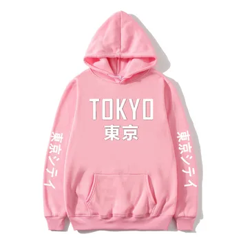 

2019 New Fashion Brand women's Hoodies Harajuku Hoodies Tokyo City Printing Pullover Sweatshirt Hip Hop Streetwear 2XL Plus Size