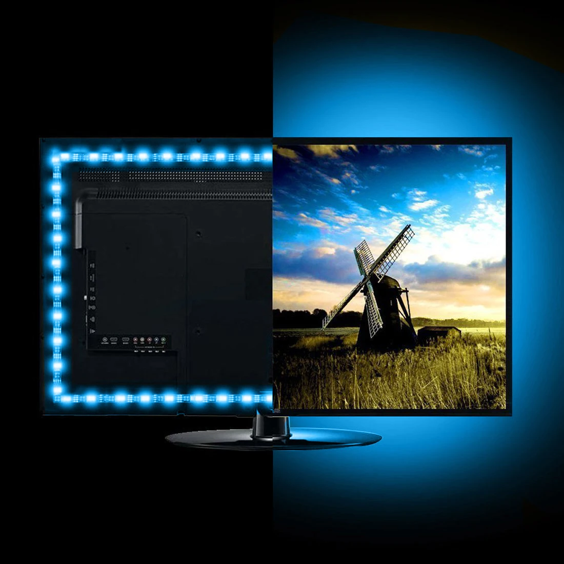 USB Светодиодная лента 5050 RGB 50 см 1 м 2 м управление через приложение Bluetooth контроллер гибкий светильник ТВ фоновый светильник RGB светодиодный лента