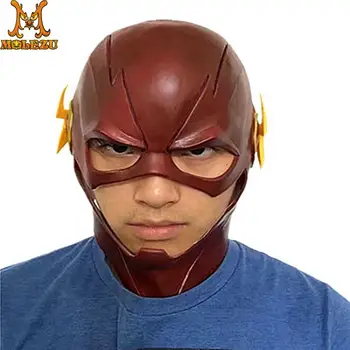 

Molezu The Flash Allen Masks Superhero Masque Cosplay Helmet Prop Movie Captain America Civil War Latex Masks For Party
