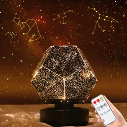 Led Starry Sky Projector USB Charging with Remote Control Music Night Light  for Bedroom Decoration Holiday Gifts Drop Shipping
