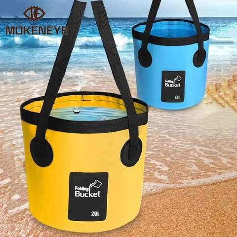 20L Waterproof Water Bags Folding Bucket Portable Outdoor Foldable Bucket Water Container Collapsible Fish Washbasin Bucket