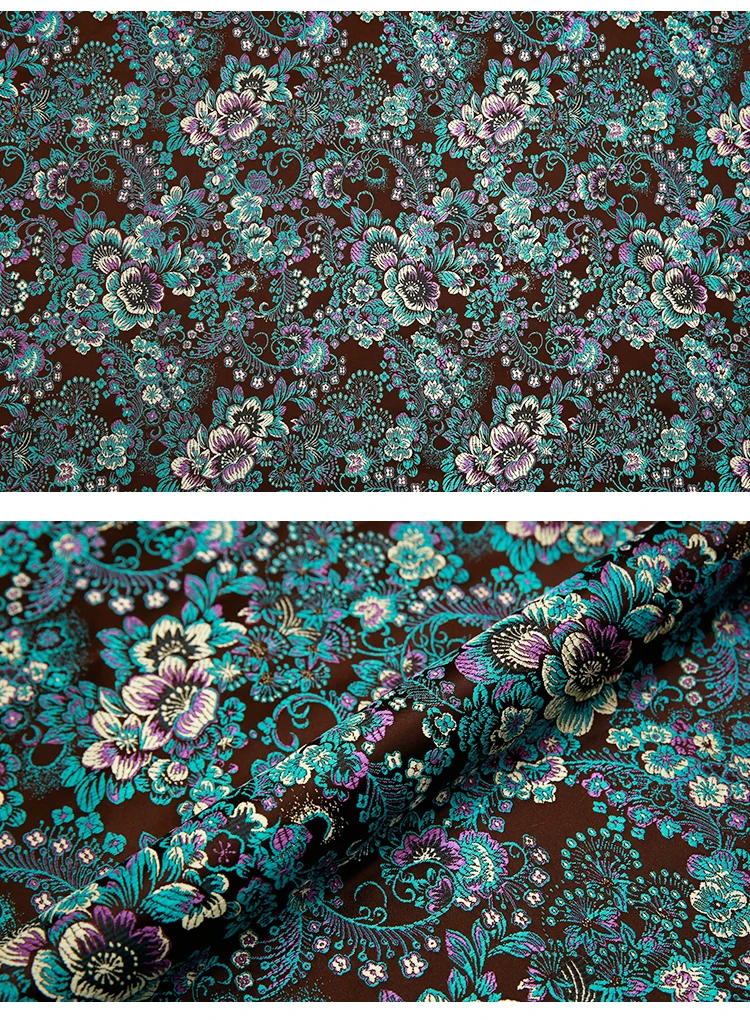 Brokat muster jacquard stoffe hohe qualität satin kleid material für nähen cheongsam und kimono DIY designer – Detail 15