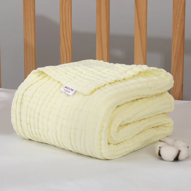 Yellow Детские прямоугольной формы, из муслина для Одеяло s хлопоковый для новорожденных малышей Ванна муслиновое полотенце пеленка Размеры 110*110 см - Цвет: Yellow