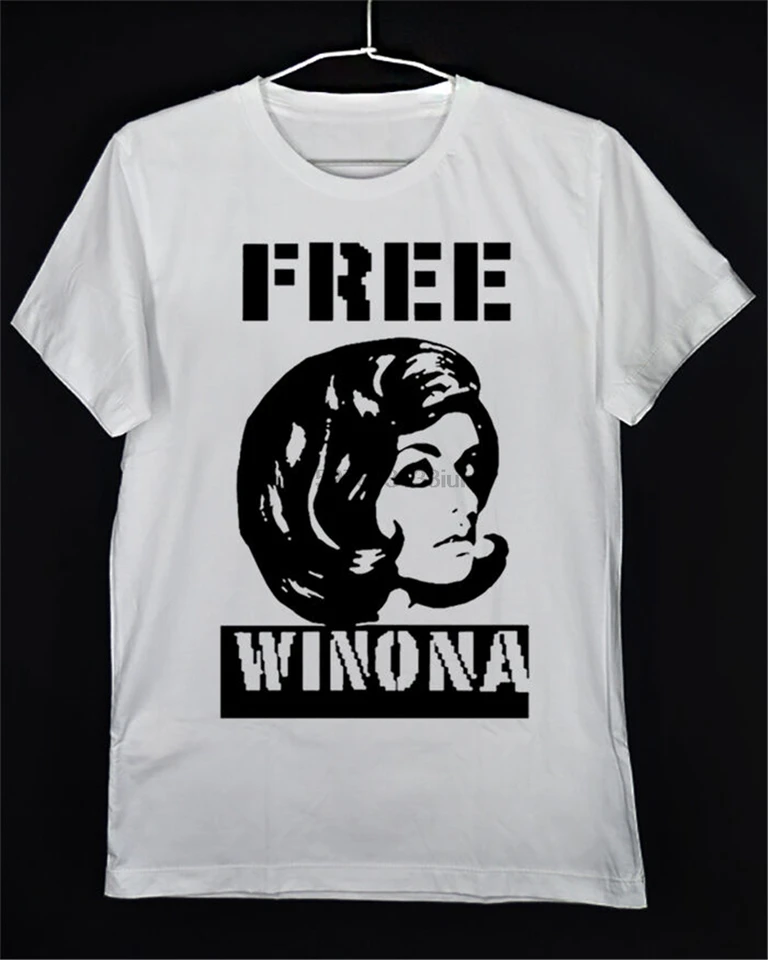Free Winona Ryder A Season Of Free Actress Winona Laura Horowitz White T Shirt Funny Design Tee Shirt T Shirts Aliexpress