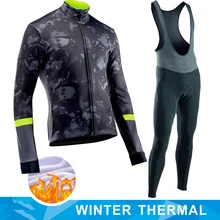 

Team Winter Thermal Fleece Cycling Jersey Set Bicycle clothing Road Bike Shirt Suit MTB Cycling Clothing Maillot Ropa Ciclismo