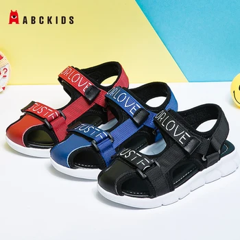 

ABCkids Kids Sandals 5 Boys Dinosaur Closed Toe Cut-Outs 2020 Summer New Beach Shoes Children T-rex Sandals Fashion Fastening