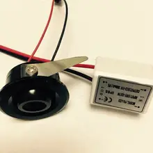 1 шт./лот, черный светодиодный точечный мини-светильник, лампа для шкафа, 1 Вт, высокая мощность, светодиодный белый, теплый белый, Dc12v, внутреннее освещение