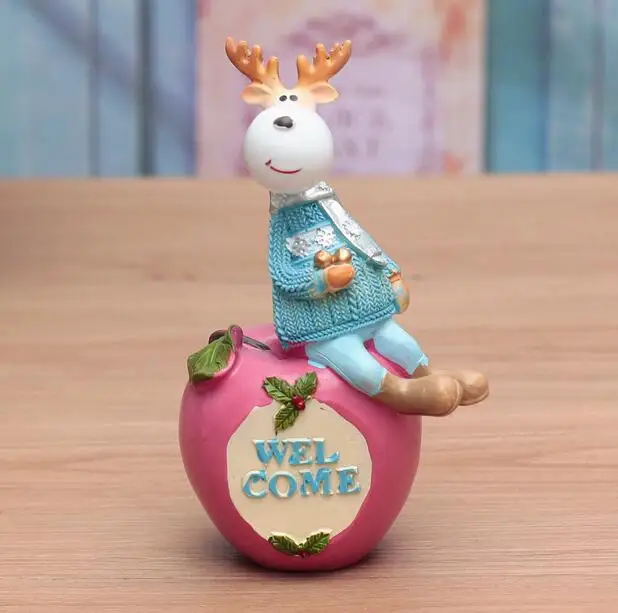 1 шт. авторские изделия из смолы олень Apple пенал для ручек автомобильное украшение рождественских подарков для студентов - Название цвета: dark blue