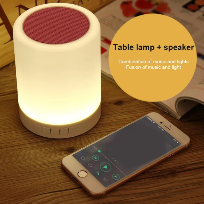 Ночник Bluetooth динамик с регулируемой яркостью изменение цвета Tap настольная лампа ING-SHIPPING