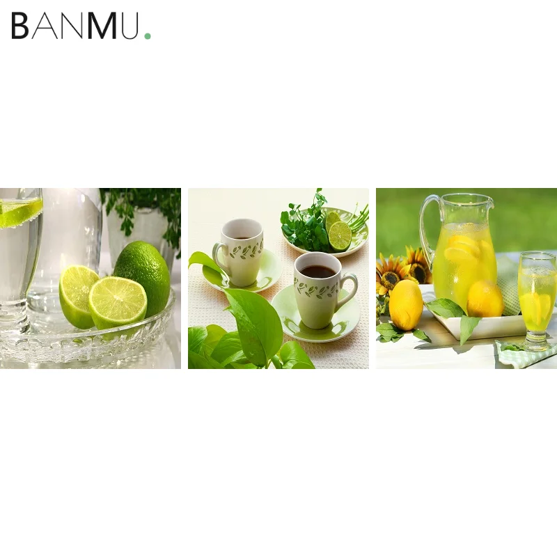 BANMU современный настенный постер с лимоном чашка для послеобеденного чая