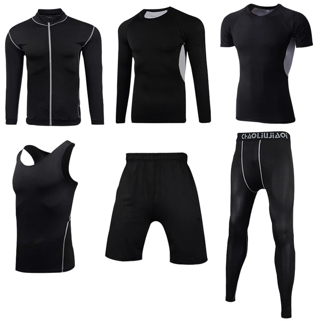 Men Sportswear Compression Sport Suits Quick Dry Running Sets Clothes Sports Joggers Training Gym Fitness Tracksuits Running Set Men sportswear 6-1