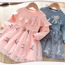 Новинка; Лидер продаж; сезон осень-зима; вельветовое и утепленное газовое платье для девочек