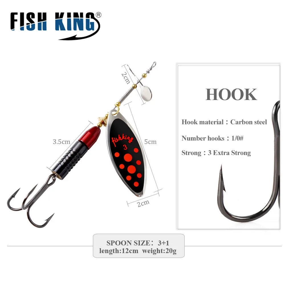 FISH KING 1 шт. 20 г Длинные литые рыболовные приманки для глубокого бега Спиннер
