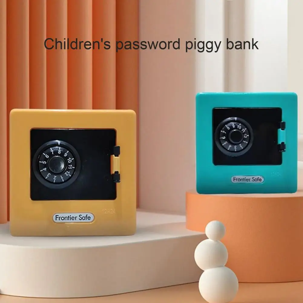 Saving Bank Toy Fun Compact Plastic Safe Piggy Bank Toy  Mini Piggy Gift Safe Case Password Portable With Key Money Storage Box 4