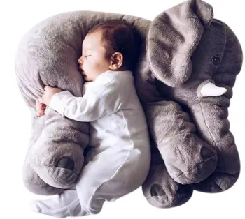 

Plush Elephant Pillow Soft Appease Stuffed Animal Playmate Sleeping Back Cushion Baby Accompany Doll